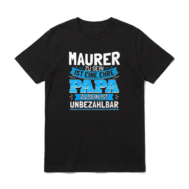 Maurer Papa Vati Familie T-Shirt – Klassisches T-Shirt in Schwarz