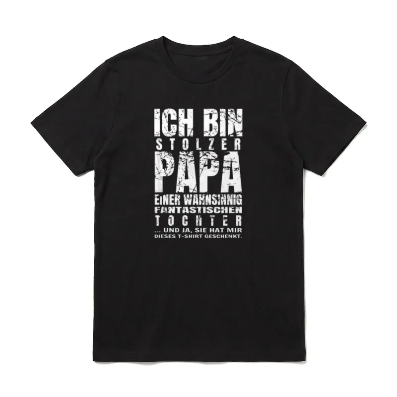 Ich bin stolzer Papa T-Shirt – Klassisches T-Shirt in Schwarz