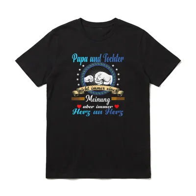 Vatertag Papa und Tochter Partnerlook Bester T-Shirt – Klassisches T-Shirt in Schwarz
