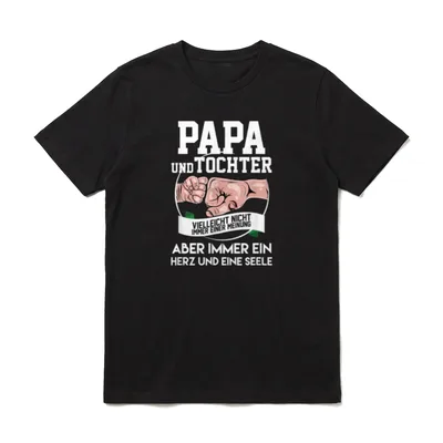 Papa und Tochter vielleicht T-Shirt – Klassisches T-Shirt in Schwarz
