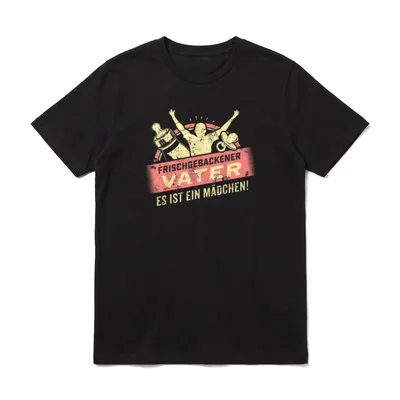 Frischgebackener Vater Papa Mädchen T-Shirt – Klassisches T-Shirt in Schwarz