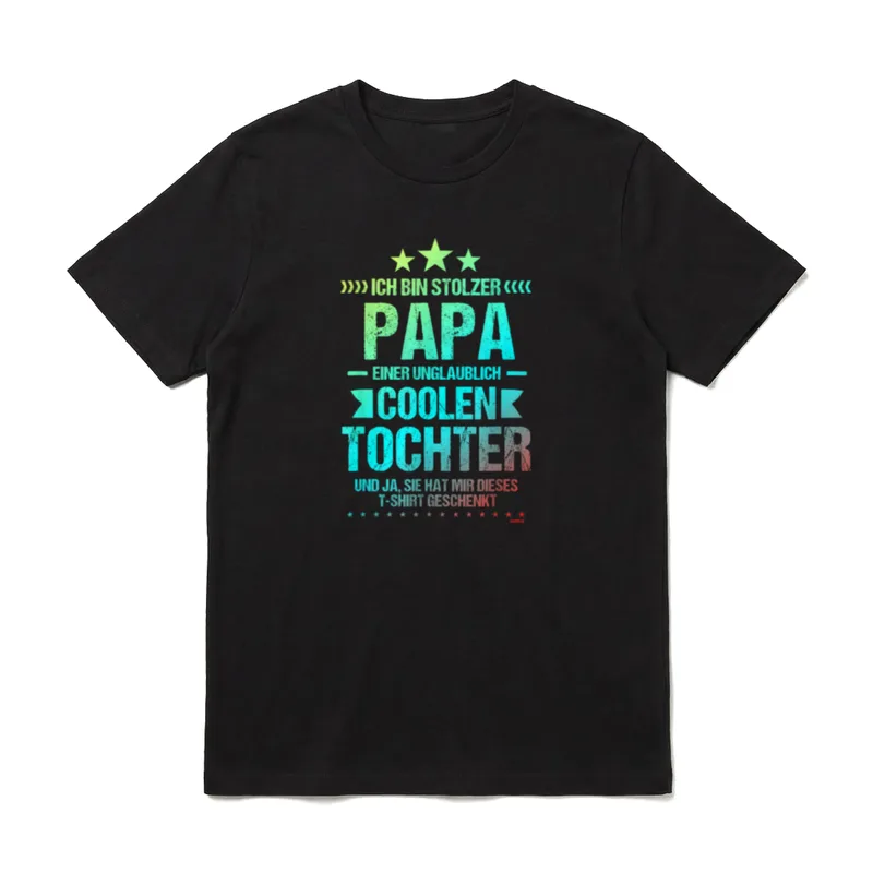 Stolzer Papa einer coolen T-Shirt – Klassisches T-Shirt in Schwarz