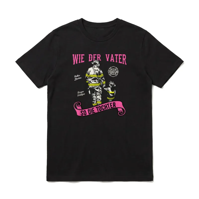 Feuerwehr Papa Feuerwehrfrau Papa T-Shirt – Klassisches T-Shirt in Schwarz