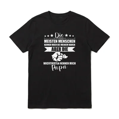 Wichtigste Menschen Nennen Mich Papa & Tochter T-Shirt – Klassisches T-Shirt in Schwarz