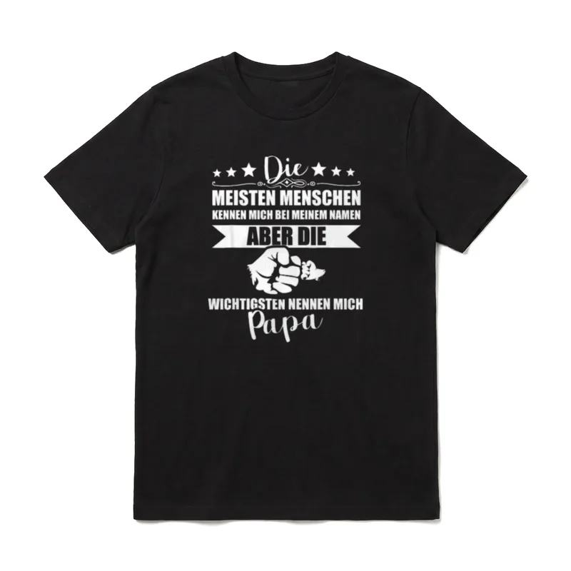 Wichtigste Menschen Nennen Mich Papa & Tochter T-Shirt – Klassisches T-Shirt in Schwarz