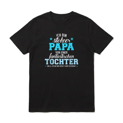 Stolzer Papa Vater fantastische Tochter T-Shirt – Klassisches T-Shirt in Schwarz
