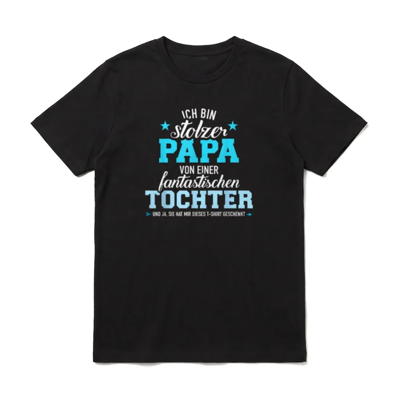 Stolzer Papa Vater fantastische Tochter T-Shirt – Klassisches T-Shirt in Schwarz