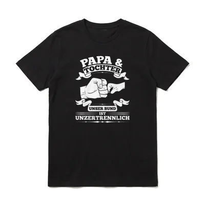 Papa Tochter Vater Partnerlook T-Shirt – Klassisches T-Shirt in Schwarz