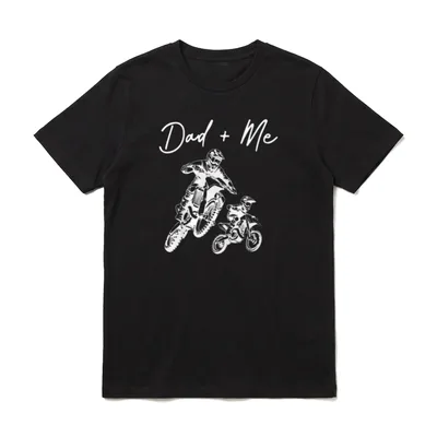 Daddy And Me Riding T-Shirt – Klassisches T-Shirt in Schwarz