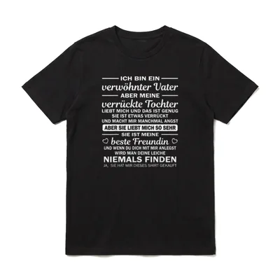 Glücklicher Papa Bester Papa T-Shirt – Klassisches T-Shirt in Schwarz