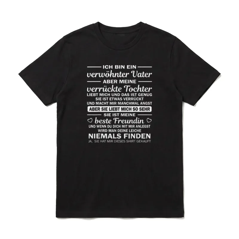 Glücklicher Papa Bester Papa T-Shirt – Klassisches T-Shirt in Schwarz