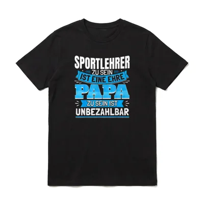 Sportlehrer Papa Vati Sohn T-Shirt – Klassisches T-Shirt in Schwarz