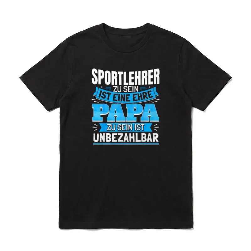 Sportlehrer Papa Vati Sohn T-Shirt – Klassisches T-Shirt in Schwarz
