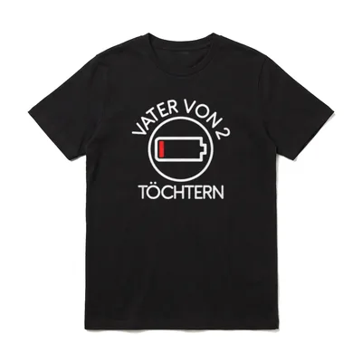 Vater Von 2 Töchtern Papa & Tochter T-Shirt – Klassisches T-Shirt in Schwarz