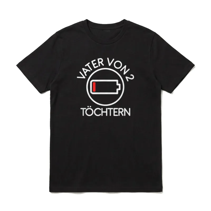 Vater Von 2 Töchtern Papa & Tochter T-Shirt – Klassisches T-Shirt in Schwarz