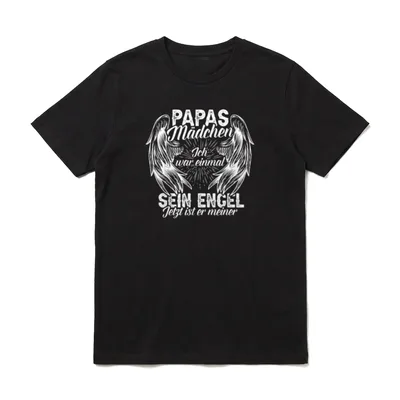 Papas Mädchen Engel Partnerlook Tochter T-Shirt – Klassisches T-Shirt in Schwarz