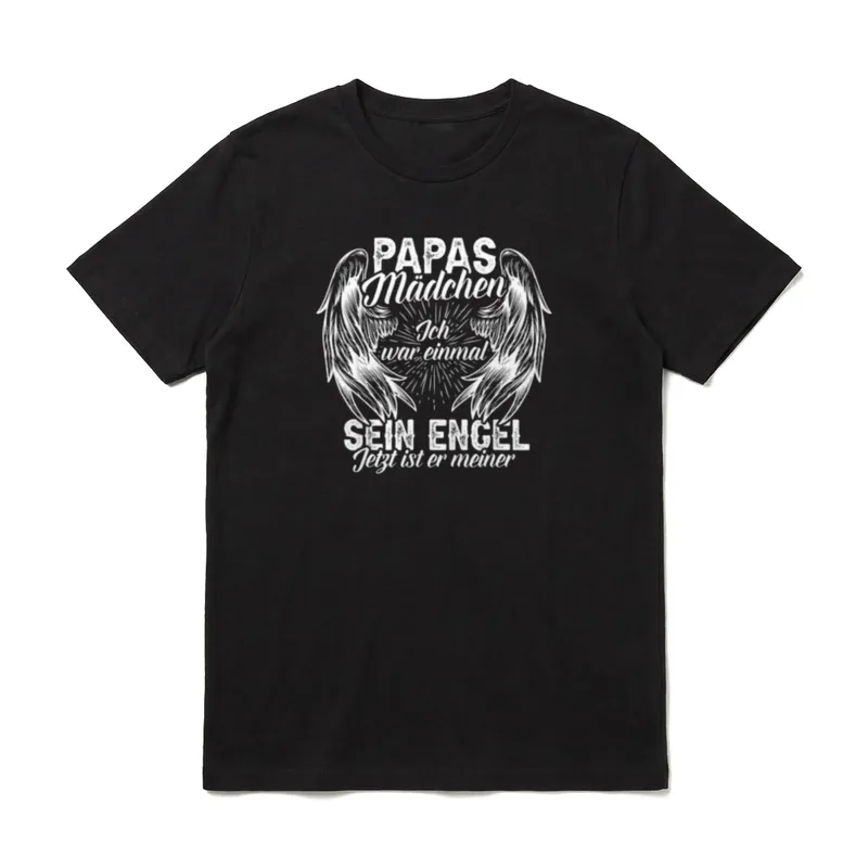 Papas Mädchen Engel Partnerlook Tochter T-Shirt – Klassisches T-Shirt in Schwarz