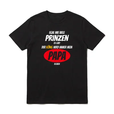 Vater Tochter Aufdruck Vatertags T-Shirt – Klassisches T-Shirt in Schwarz