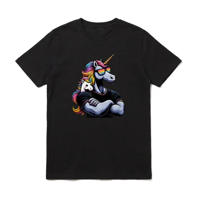 Einhorn Mann Papacorn Vater T-Shirt – Klassisches T-Shirt in Schwarz