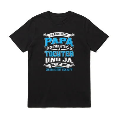 Ich Bin Stolzer Papa T-Shirt – Klassisches T-Shirt in Schwarz