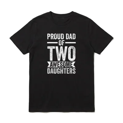 Stolzer Vater von 2 T-Shirt – Klassisches T-Shirt in Schwarz