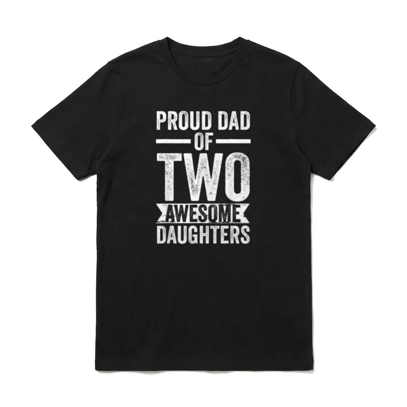 Stolzer Vater von 2 T-Shirt – Klassisches T-Shirt in Schwarz