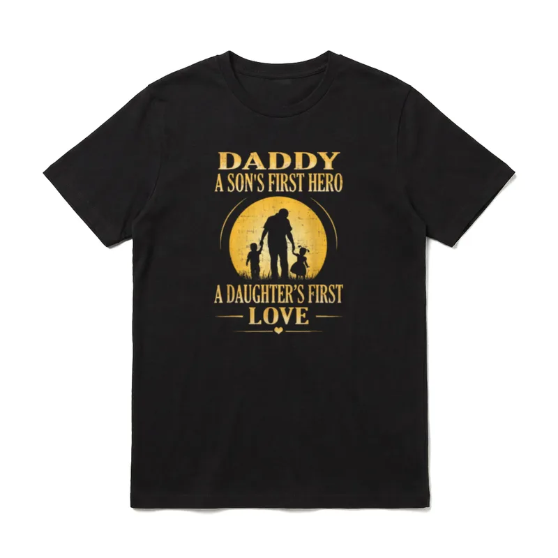 Papa ist der erste T-Shirt – Klassisches T-Shirt in Schwarz