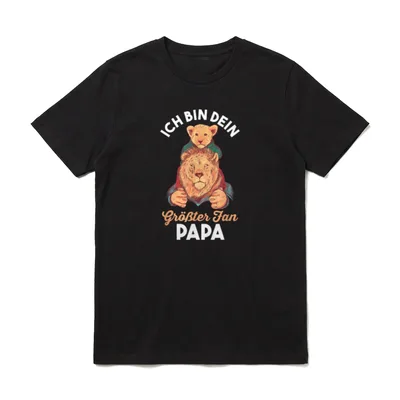 Löwen Sohn Tochter Papa T-Shirt – Klassisches T-Shirt in Schwarz