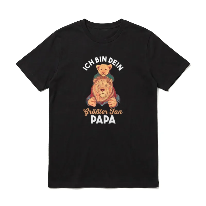 Löwen Sohn Tochter Papa T-Shirt – Klassisches T-Shirt in Schwarz