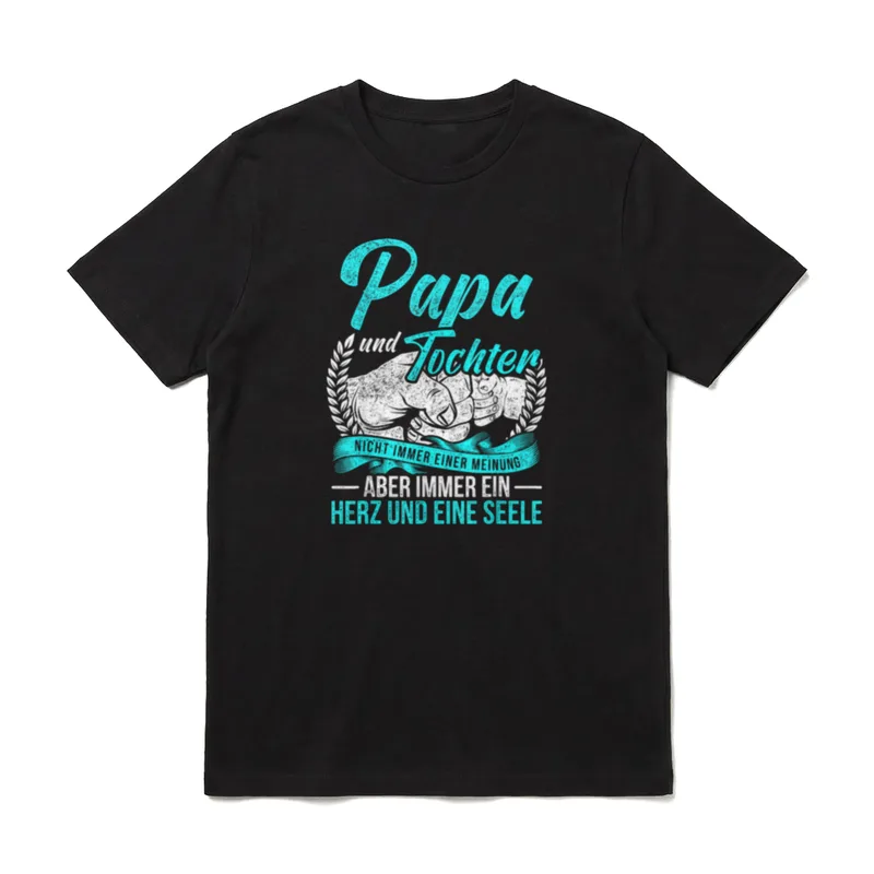 Vintage Papa und Tochter T-Shirt – Klassisches T-Shirt in Schwarz