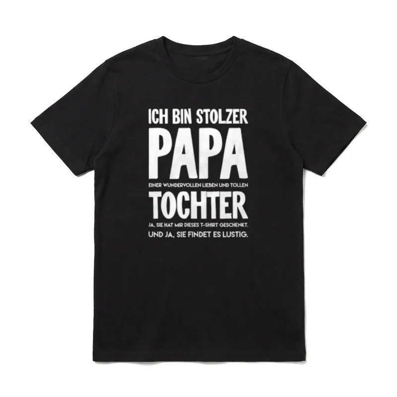 Ich bin stolzer Papa T-Shirt – Klassisches T-Shirt in Schwarz