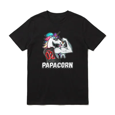 Vater Tochter Einhorn Papa T-Shirt – Klassisches T-Shirt in Schwarz