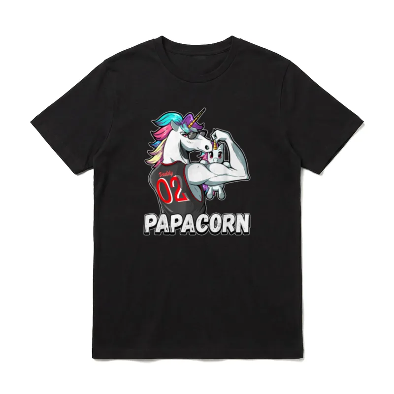 Vater Tochter Einhorn Papa T-Shirt – Klassisches T-Shirt in Schwarz