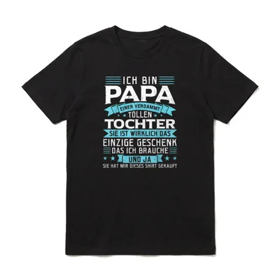 Papa Tochter Vater T-Shirt – Klassisches T-Shirt in Schwarz
