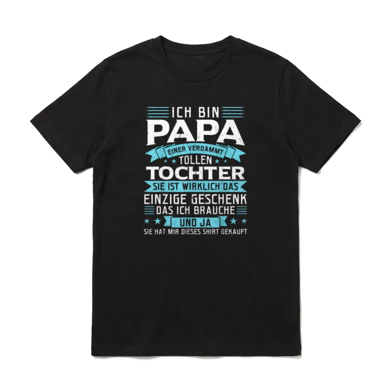 Papa Tochter Vater T-Shirt – Klassisches T-Shirt in Schwarz