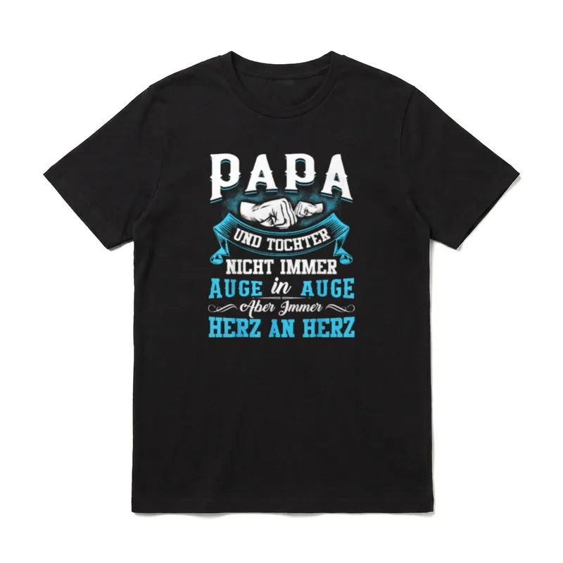 Papa und Tochter Partnerlook Spruch T-Shirt – Klassisches T-Shirt in Schwarz