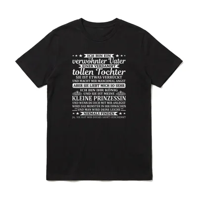 Glücklicher Papa Bester Papa T-Shirt – Klassisches T-Shirt in Schwarz