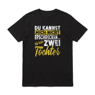 Nicht Erschrecken Papa Mama Papa & Tochter T-Shirt – Klassisches T-Shirt in Schwarz