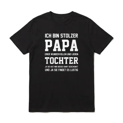 stolzer Papa mit lieben T-Shirt – Klassisches T-Shirt in Schwarz