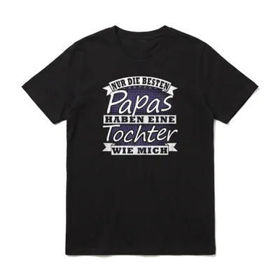 Vater und Tochter Partnerlook Spruch T-Shirt – Klassisches T-Shirt in Schwarz