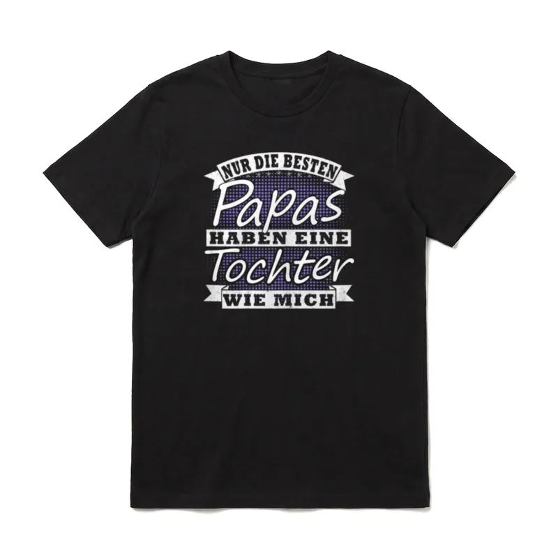 Vater und Tochter Partnerlook Spruch T-Shirt – Klassisches T-Shirt in Schwarz