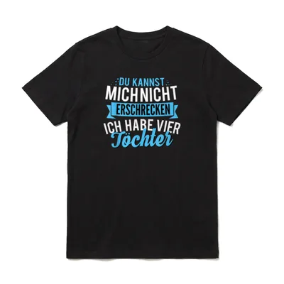 für Papa Vater Vier T-Shirt – Klassisches T-Shirt in Schwarz
