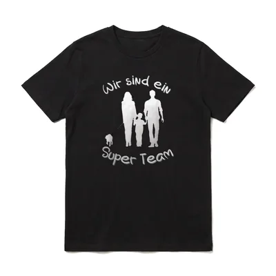 Familienlook für Mutter T-Shirt – Klassisches T-Shirt in Schwarz