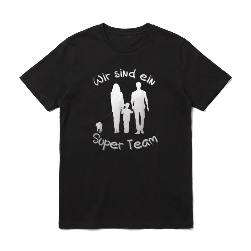 Familienlook für Mutter T-Shirt – Klassisches T-Shirt in Schwarz