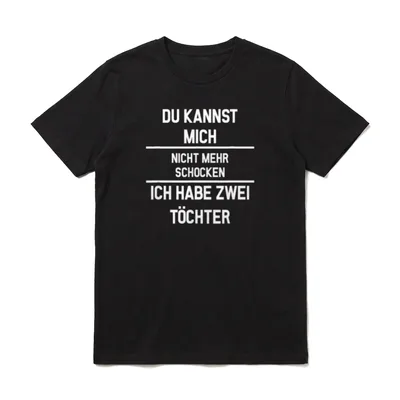 Ich Habe Zwei Töchter Tochter T-Shirt – Klassisches T-Shirt in Schwarz