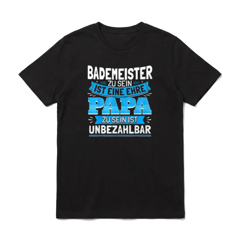 Bademeister Papa Vati Sohn T-Shirt – Klassisches T-Shirt in Schwarz