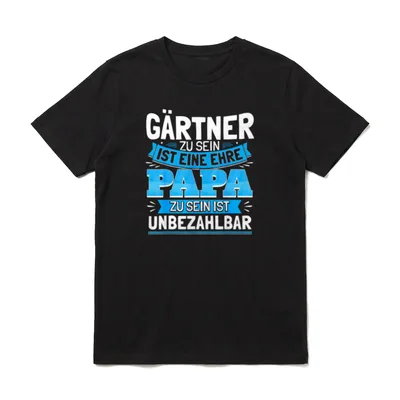 Gärtner Papa Vati Familie T-Shirt – Klassisches T-Shirt in Schwarz