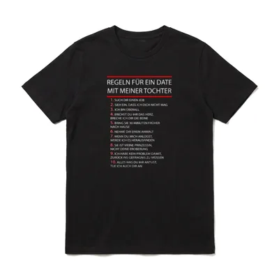 Regeln für EIN Date Papa & Tochter T-Shirt – Klassisches T-Shirt in Schwarz