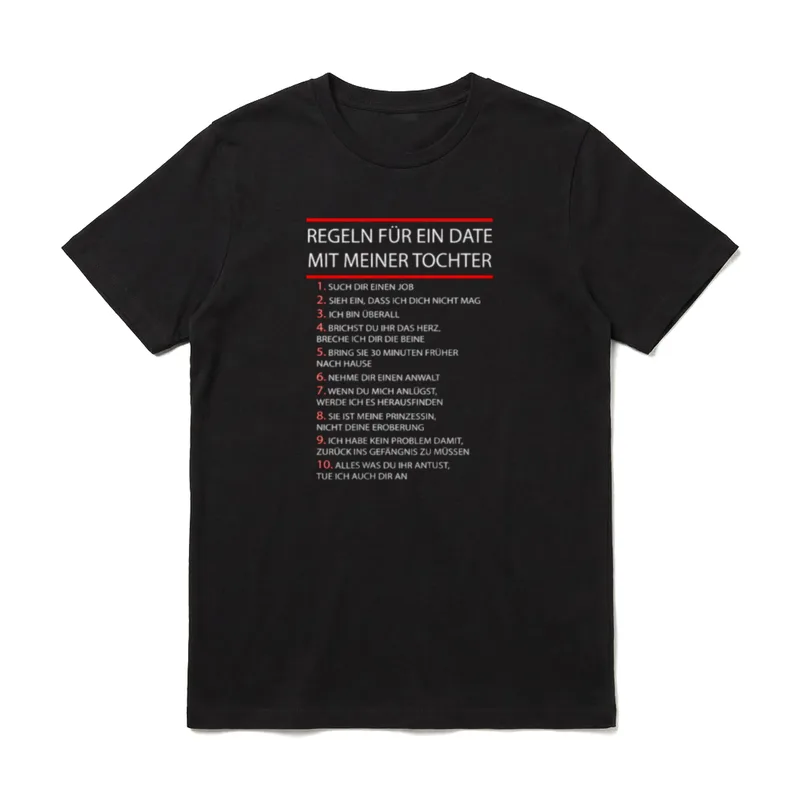 Regeln für EIN Date Papa & Tochter T-Shirt – Klassisches T-Shirt in Schwarz