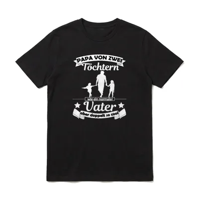 Vater von 2 Töchtern T-Shirt – Klassisches T-Shirt in Schwarz